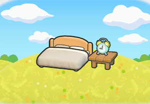 Schlafbereich mit Wecker