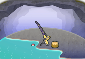 Angeln im heißen Wasser