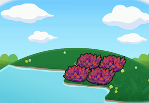 Rotes Gras am Wasser