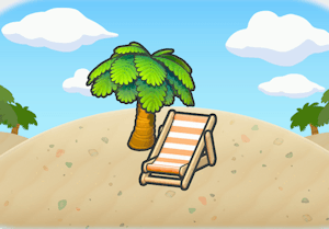 Schattiges Plätzchen am Strand