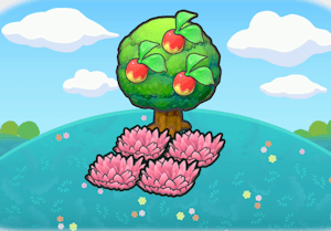 Rosa Gras unterm Baum