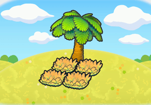 Gelbes Gras unterm Baum