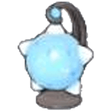 Hellblaue Meteorenlampe