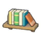 Wandregal mit Büchern