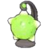 Grüne Meteorenlampe
