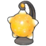Orange Meteorenlampe