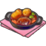 Bratling mit Kartoffeln