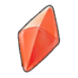 Rotes Kristallfragment
