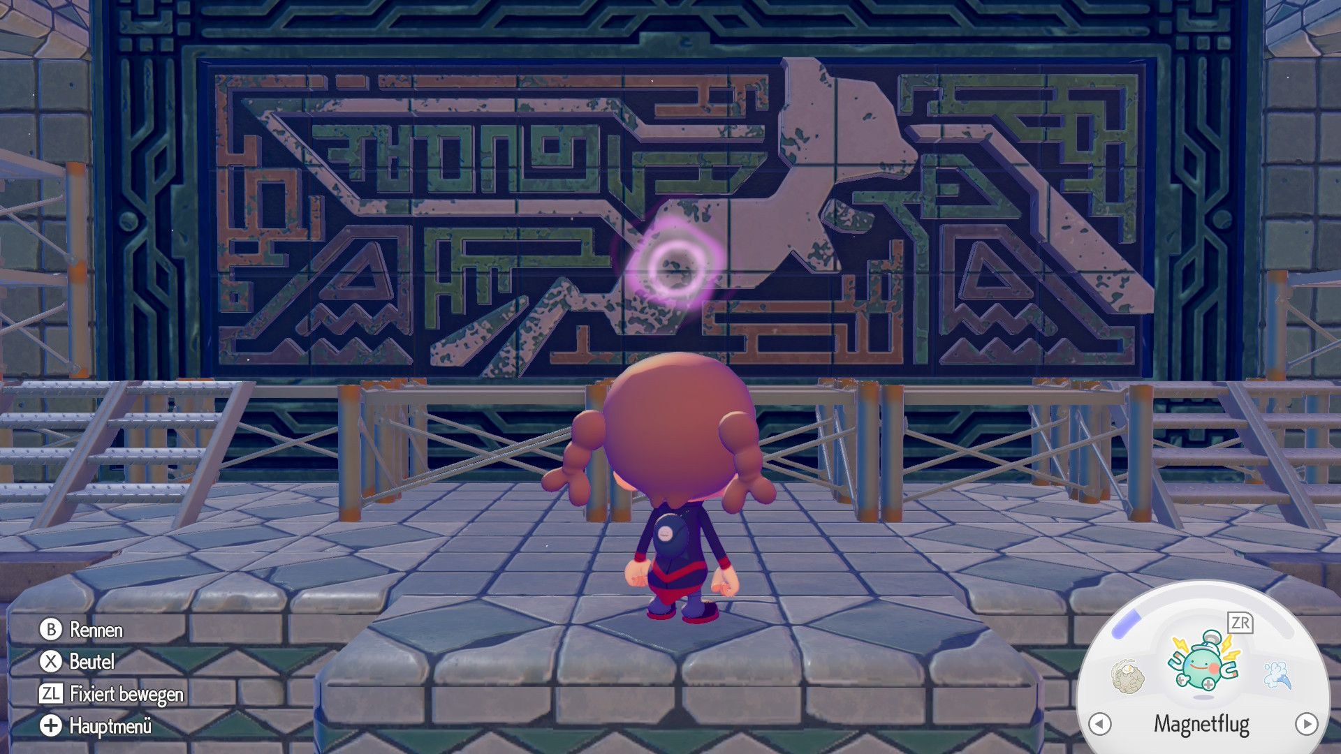 Mew mit Rätselhaften Steinplatten Finden